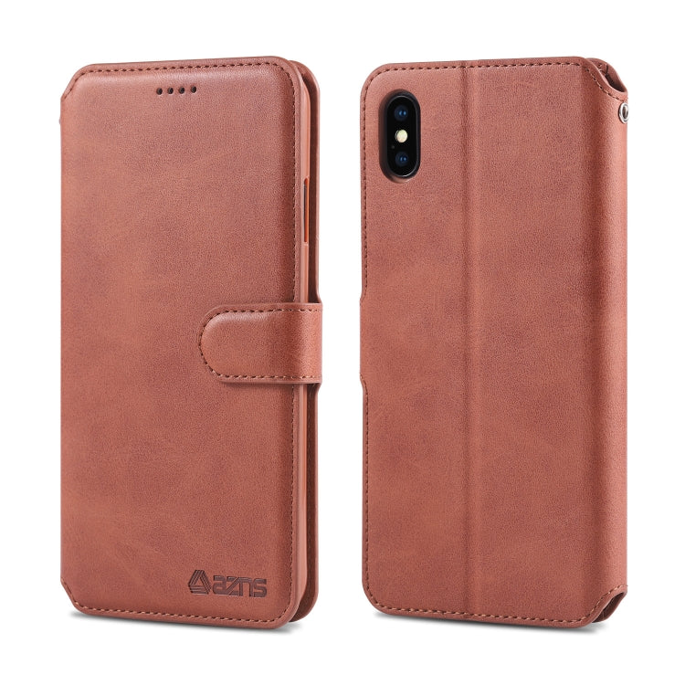 AZNS Calf Texture Magnetic Horizontal Flip PU Leather Case with Holder & Card Slots & Photo Frame, For iPhone 7 Plus / 8 Plus, For iPhone 11 Pro Max, For iPhone 6 / 6s, For iPhone 7 / 8, For iPhone 11, For iPhone XS Max, For iPhone X / XS, For iPhone X...