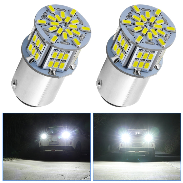 1 Pair E0052 9-14V 1156-54SMD-2835 6000K 1080LM White Light Car Decoding Turn Signal Reversing Light, E0052