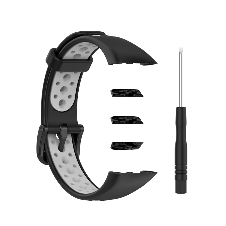 For Huawei Band 6 / Honor Band 6 Universal Two-color Breathable Silicone Replacement Strap Watchband