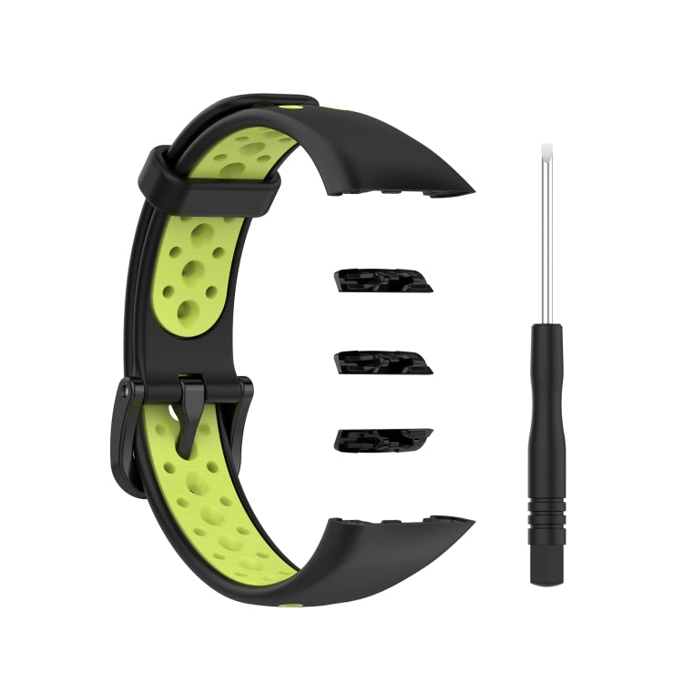 For Huawei Band 6 / Honor Band 6 Universal Two-color Breathable Silicone Replacement Strap Watchband