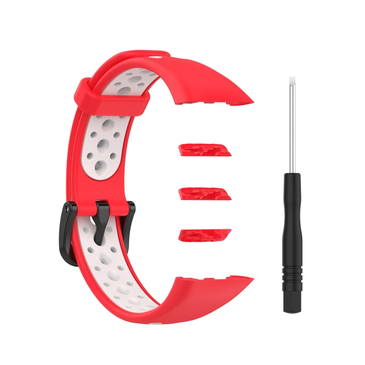 For Huawei Band 6 / Honor Band 6 Universal Two-color Breathable Silicone Replacement Strap Watchband