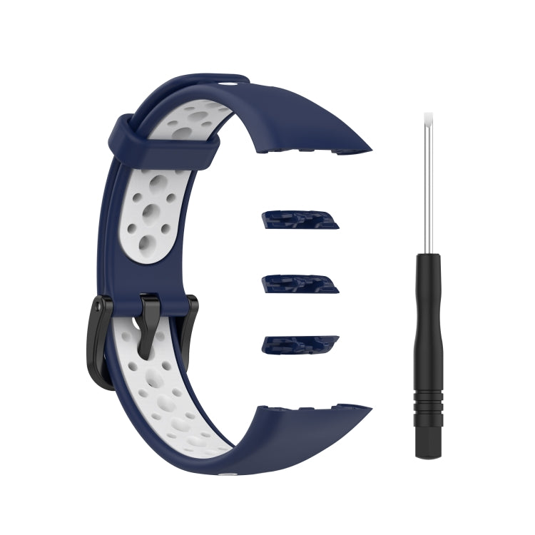 For Huawei Band 6 / Honor Band 6 Universal Two-color Breathable Silicone Replacement Strap Watchband