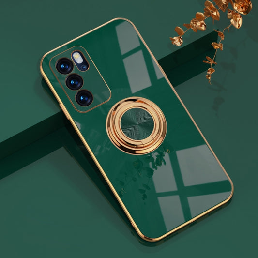 Electroplated Frame Silicone Shockproof Protective Case with Ring Holder
