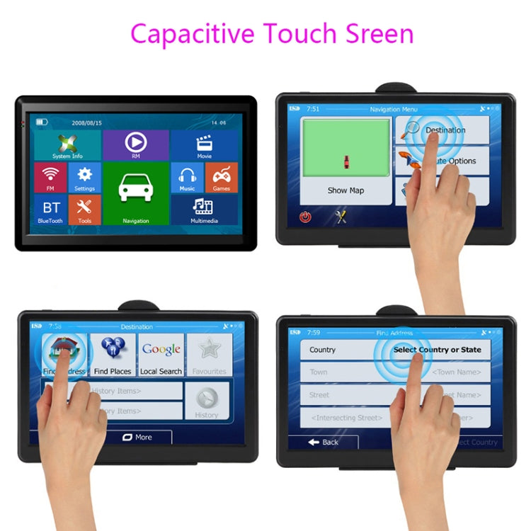 X20 7 inch Car GPS Navigator 8G+256M Capacitive Screen Bluetooth Reversing Image, Europe Map, Australia Map, North America Map