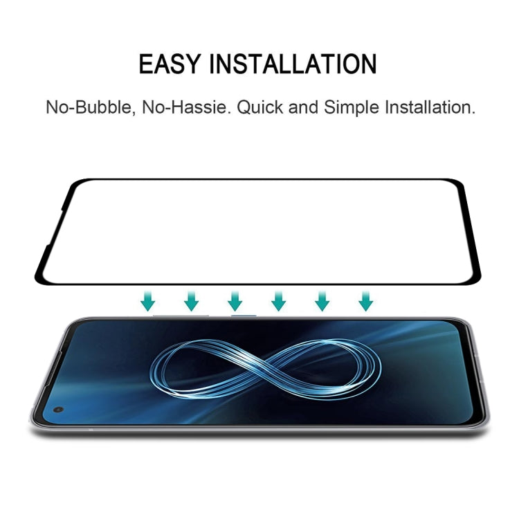 Full Glue Full Cover Screen Protector Tempered Glass Film, For Asus Zenfone 8 (1 PC), For OPPO Reno6 4G / Reno6 Z (1 PC), For OPPO A16 / A16S (1 PC), For Asus Zenfone 8 Flip (1 PC)