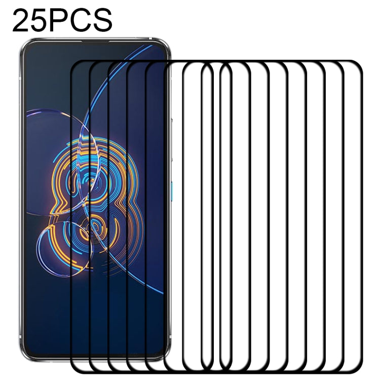 25 PCS Full Glue Full Cover Screen Protector Tempered Glass Film, For Asus Zenfone 8 (25 PCS), For OPPO Reno6 4G / Reno6 Z (25 PCS), For Asus Zenfone 8 Flip (25 PCS), For OPPO A16 / A16S (25 PCS)