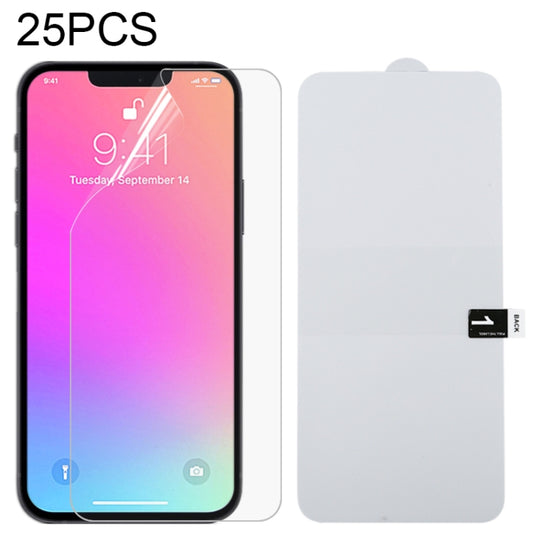 25 PCS Full Screen Protector Explosion-proof Hydrogel Film For iPhone 16e / 13 / 13 Pro / 14