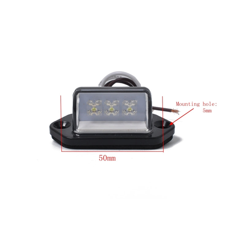 A5662  Truck Trailer Lorry 12V 3LEDs Number Licence Plate Light Rear Tail Lamp, A5662