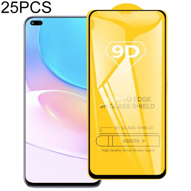 25 PCS 9D Full Glue Full Screen Tempered Glass Film, For Huawei nova 8i, For Huawei Maimang 10 SE, For Honor X20, For Xiaomi Redmi 10 (25 PCS), For Samsung Galaxy A03s (25 PCS)