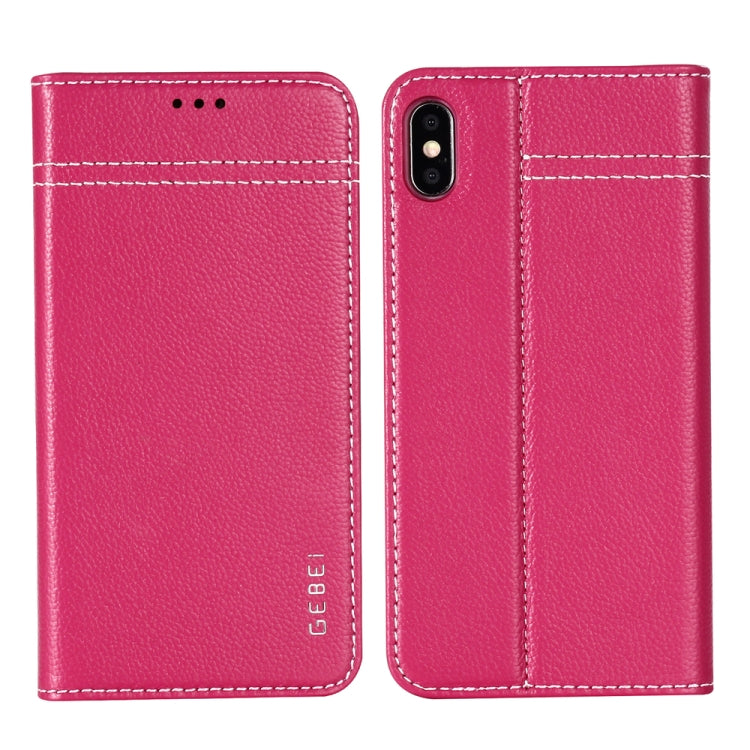 GEBEI Top-grain Leather Horizontal Flip Protective Case with Holder & Card Slots, For iPhone 11, For iPhone 11 Pro, For iPhone 11 Pro Max, For iPhone XS / X, For iPhone XR, For iPhone XS Max, For Galaxy Note 10, For Galaxy Note 10+