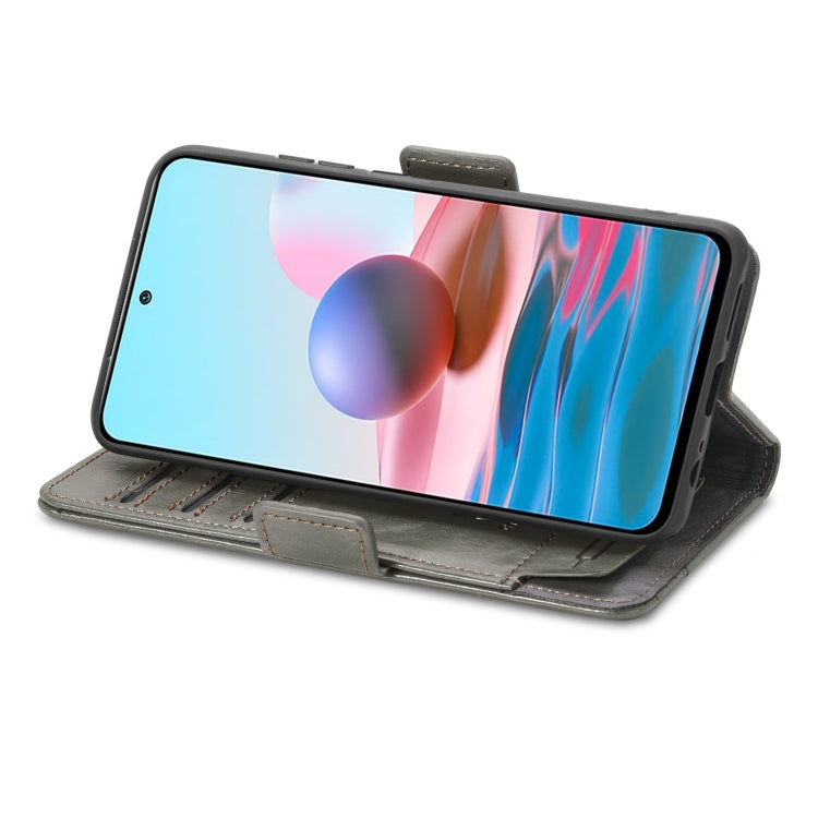 CaseNeo Business Splicing Dual Magnetic Buckle Horizontal Flip PU Leather Case with Holder & Card Slots & Wallet