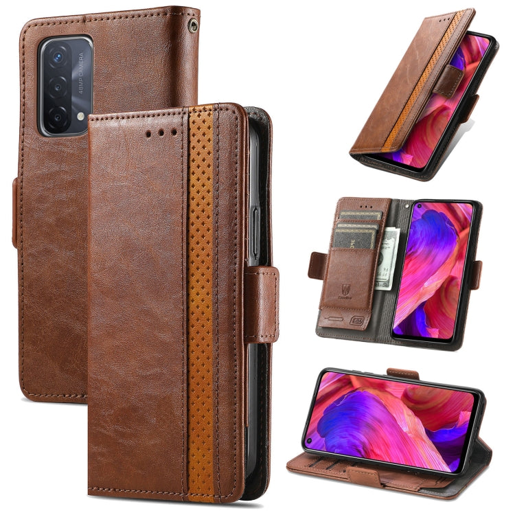 CaseNeo Business Splicing Dual Magnetic Buckle Horizontal Flip PU Leather Case with Holder & Card Slots & Wallet