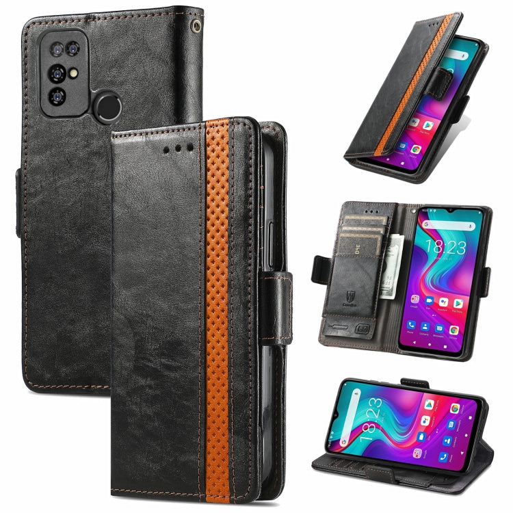CaseNeo Business Splicing Dual Magnetic Buckle Horizontal Flip PU Leather Case with Holder & Card Slots & Wallet