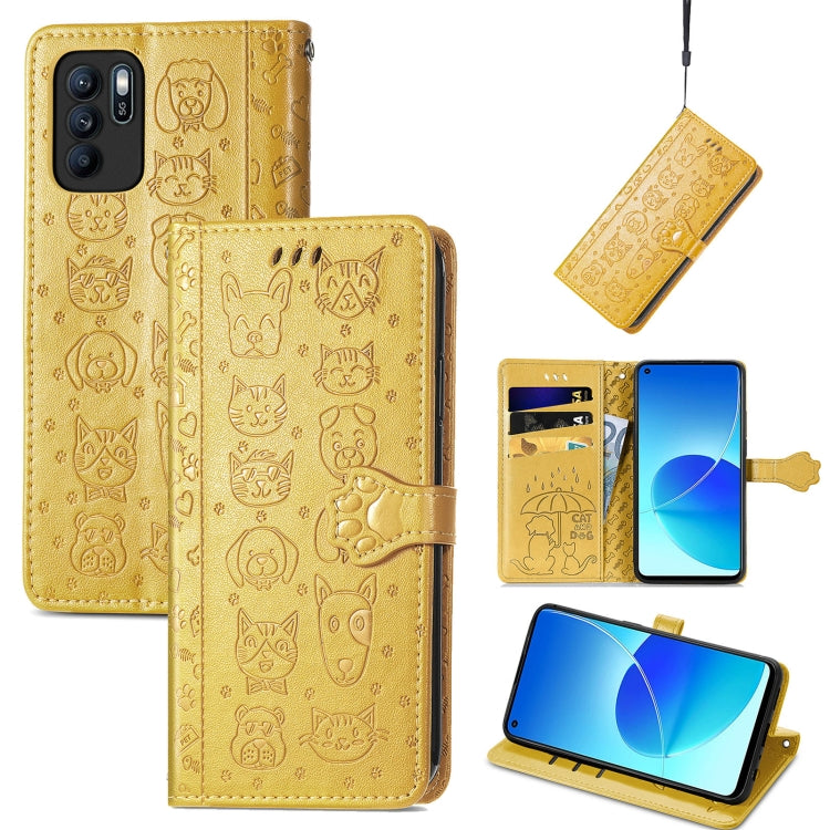 Lovely Cat and Dog Embossing Pattern Horizontal Flip Leather Case , with Holder & Card Slots & Wallet & Cartoon Clasp & Lanyard