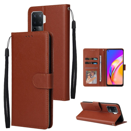 Multifunctional Horizontal Flip Leather Case, with Three Card Slot & Holder & Double Zip Wallett & Photo Frame & Lanyard