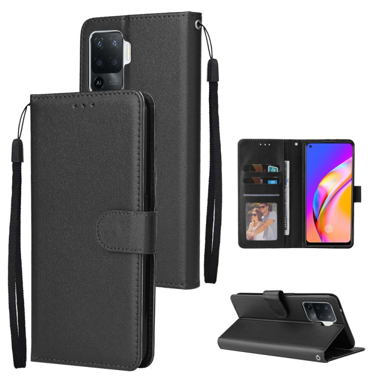 Multifunctional Horizontal Flip Leather Case, with Three Card Slot & Holder & Double Zip Wallett & Photo Frame & Lanyard