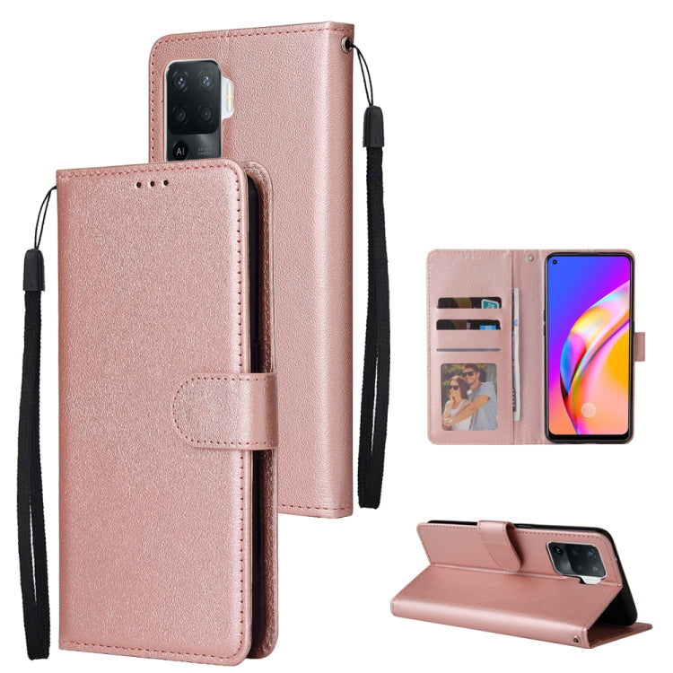 Multifunctional Horizontal Flip Leather Case, with Three Card Slot & Holder & Double Zip Wallett & Photo Frame & Lanyard