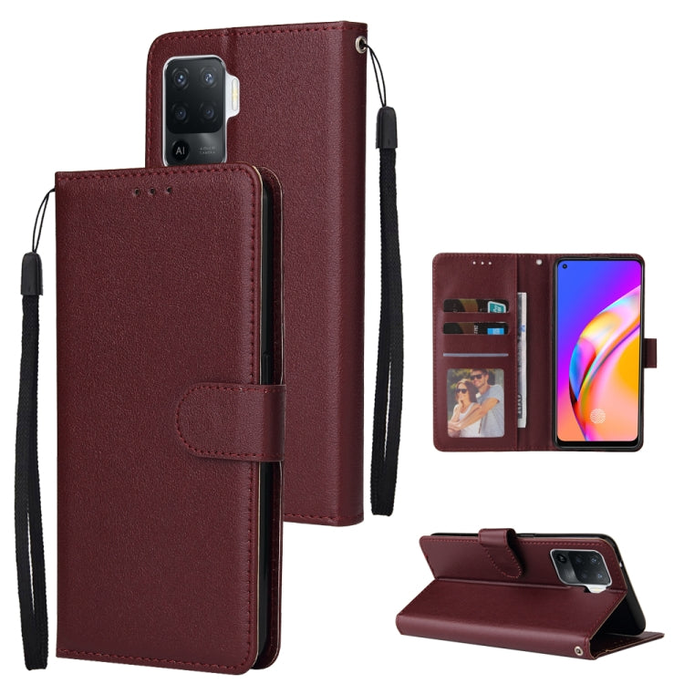 Multifunctional Horizontal Flip Leather Case, with Three Card Slot & Holder & Double Zip Wallett & Photo Frame & Lanyard