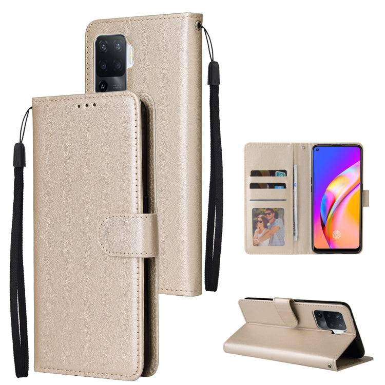 Multifunctional Horizontal Flip Leather Case, with Three Card Slot & Holder & Double Zip Wallett & Photo Frame & Lanyard