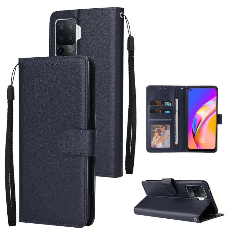 Multifunctional Horizontal Flip Leather Case, with Three Card Slot & Holder & Double Zip Wallett & Photo Frame & Lanyard