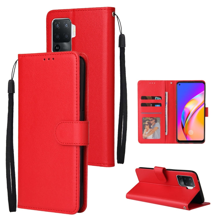 Multifunctional Horizontal Flip Leather Case, with Three Card Slot & Holder & Double Zip Wallett & Photo Frame & Lanyard