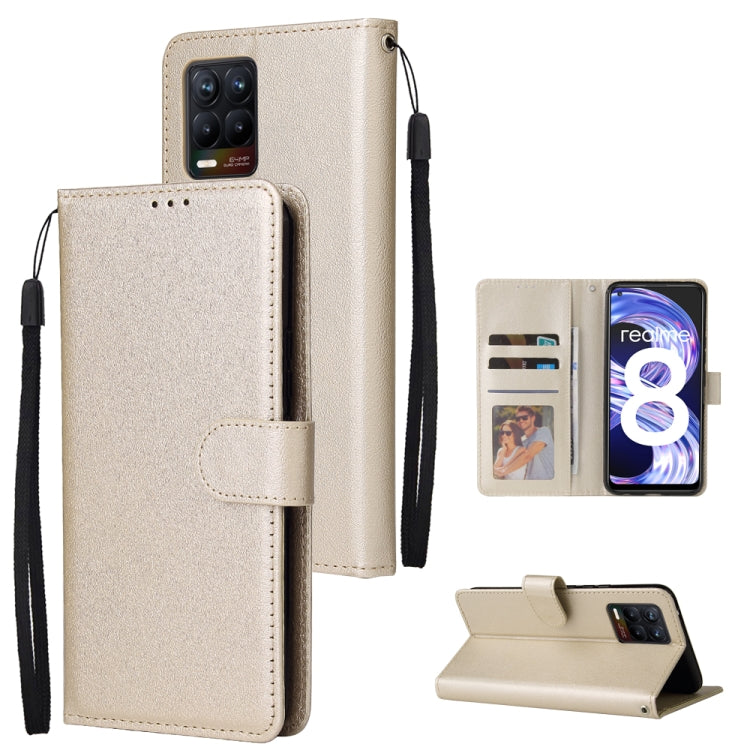 Multifunctional Horizontal Flip Leather Case, with Three Card Slot & Holder & Double Zip Wallett & Photo Frame & Lanyard