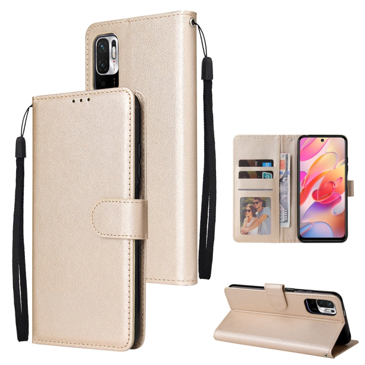 Multifunctional Horizontal Flip Leather Case, with Three Card Slot & Holder & Double Zip Wallett & Photo Frame & Lanyard