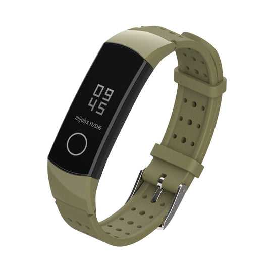 MIJOBS Breathable Silicone Replacement Strap Watchband with Hole