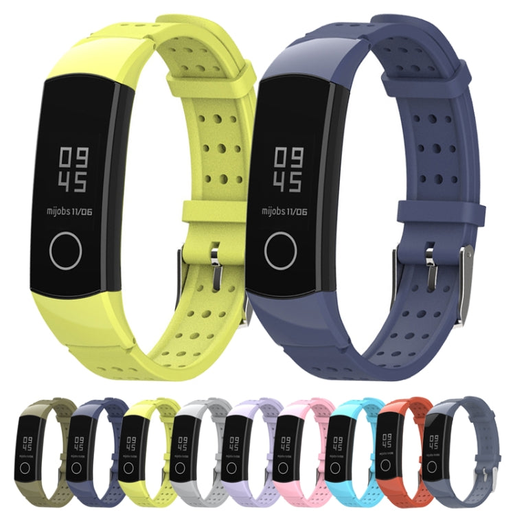 MIJOBS Breathable Silicone Replacement Strap Watchband with Hole