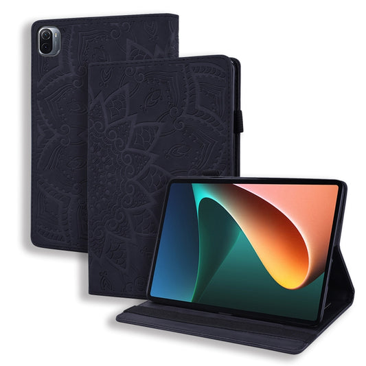 Calf Pattern Double Folding Design Embossed Leather Case with Holder & Card Slots & Pen Slot & Elastic Band