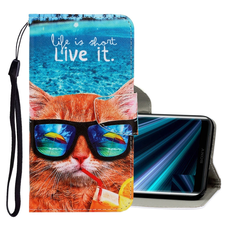 3D Colored Drawing Horizontal Flip PU Leather Case with Holder & Card Slots & Wallet, For Sony Xperia 20, For Sony Xperia XZ3, For Sony Xperia XZ4, For Sony Xperia XZ5, For Xiaomi Redmi 8, For Xiaomi Redmi 7A