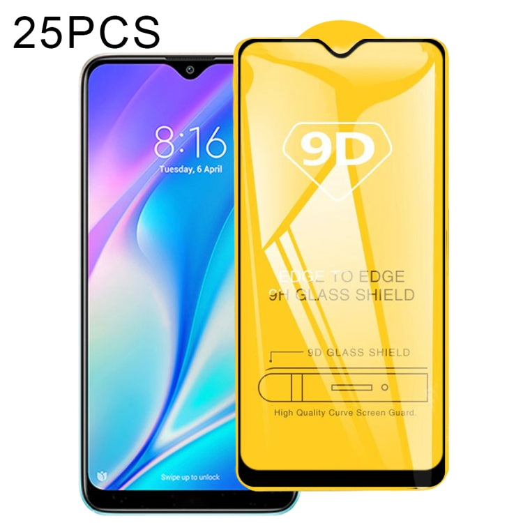 25 PCS 9D Full Glue Full Screen Tempered Glass Film, For Xiaomi Redmi 8A Pro (25 PCS), For Xiaomi Poco M3 Pro (25 PCS), For vivo Y33s / Y76s / T1x / Y76 5G (25 PCS), For vivo Y21 / Y21t / Y10 t1 / Y01 / Y21e / Y10 / Y33s 5G (25 PCS)��������������������...