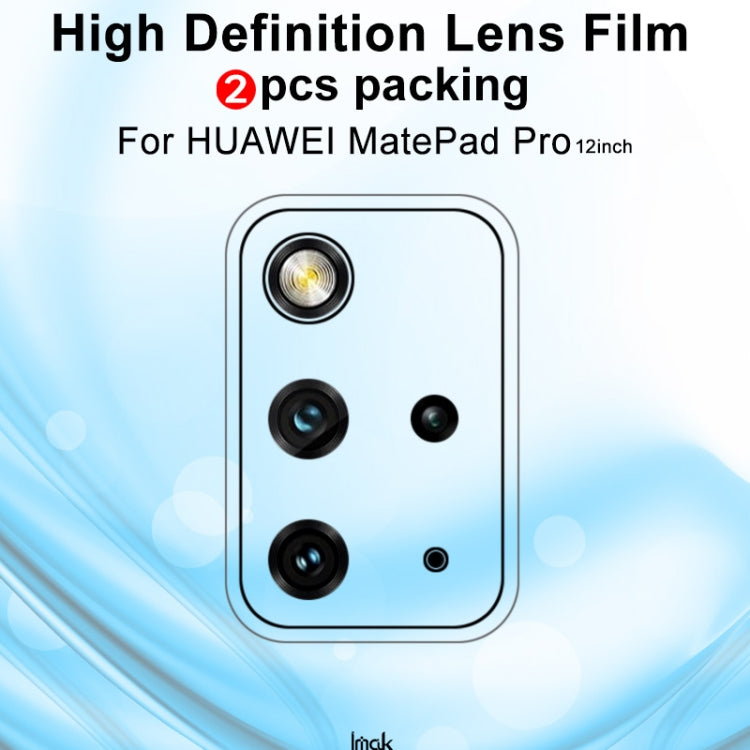 2 PCS IMAK Explosion-proof HD Rear Camera Lens Tempered Tablet Glass Film, For Huawei MatePad Pro 12.6 2021, For Xiaomi Pad 5 Pro / 5