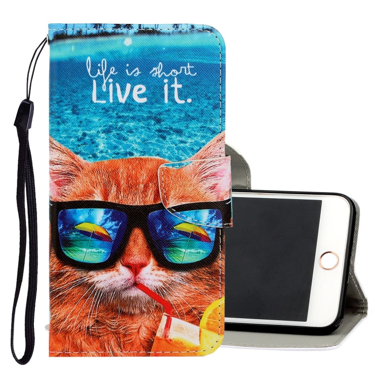 3D Colored Drawing Horizontal Flip PU Leather Case with Holder & Card Slots & Wallet, For iPhone 6 / 6s, For iPhone 6 Plus / 6s Plus, For iPhone 8 Plus / 7 Plus, For iPhone 11, For iPhone 11 Pro, For iPhone 11 Pro Max