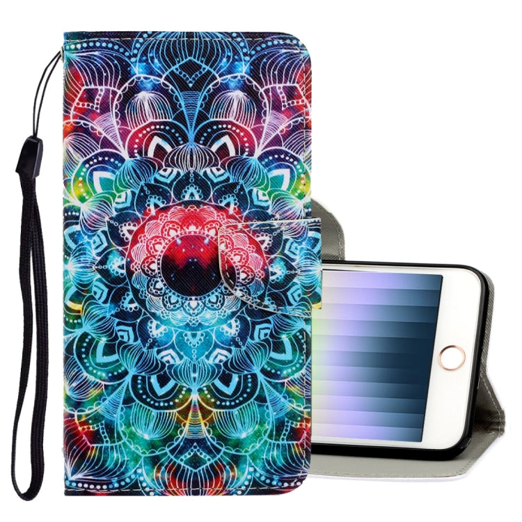3D Colored Drawing Horizontal Flip PU Leather Case with Holder & Card Slots & Wallet, For iPhone X / XS, For iPhone XR, For iPhone XS Max, For iPhone SE 2022 / SE 2020 / 8 / 7