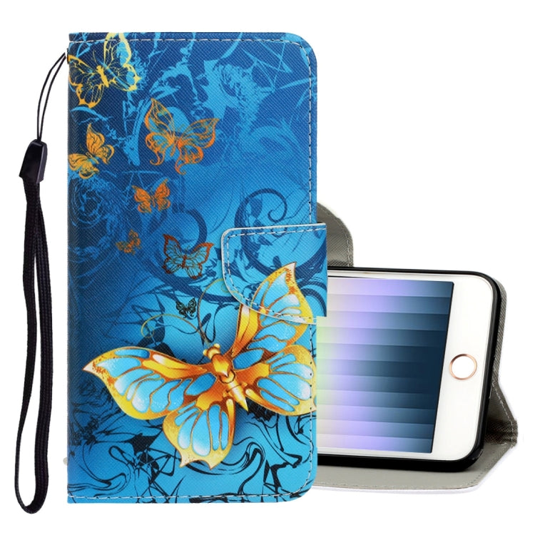 3D Colored Drawing Horizontal Flip PU Leather Case with Holder & Card Slots & Wallet, For iPhone X / XS, For iPhone XR, For iPhone XS Max, For iPhone SE 2022 / SE 2020 / 8 / 7