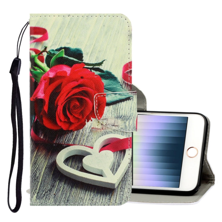 3D Colored Drawing Horizontal Flip PU Leather Case with Holder & Card Slots & Wallet, For iPhone X / XS, For iPhone XR, For iPhone XS Max, For iPhone SE 2022 / SE 2020 / 8 / 7