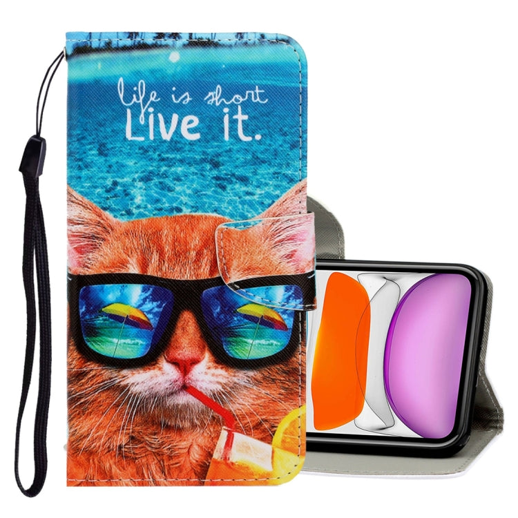 3D Colored Drawing Horizontal Flip PU Leather Case with Holder & Card Slots & Wallet, For iPhone 6 / 6s, For iPhone 6 Plus / 6s Plus, For iPhone 8 Plus / 7 Plus, For iPhone 11, For iPhone 11 Pro, For iPhone 11 Pro Max