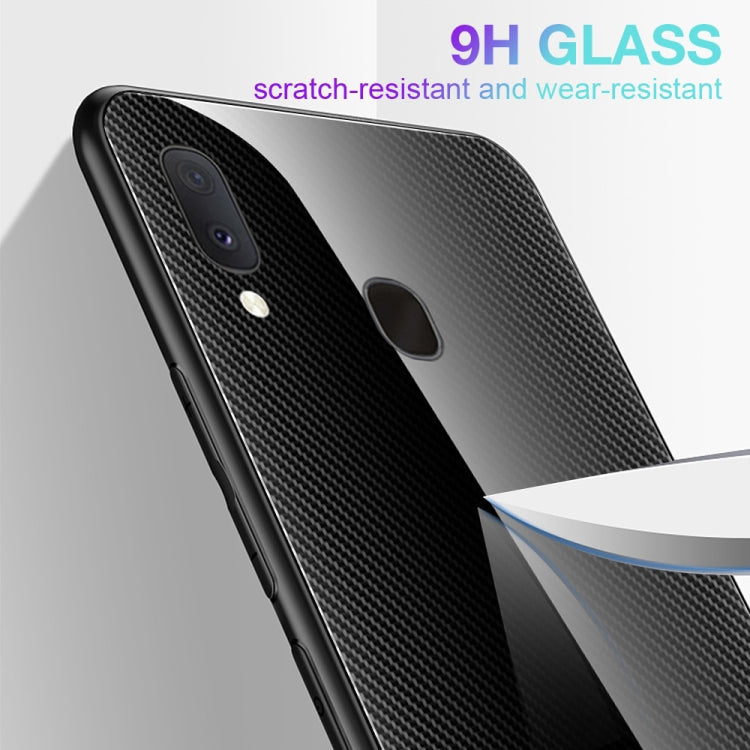 Texture Gradient Glass Protective Case, For Galaxy A20 / A30, For Galaxy A50, For Galaxy A80 / A90, For Galaxy Note 9, For Galaxy Note 10 Pro, For Galaxy S10, For iPhone SE 2022 / SE 2020 / 8 / 7, For iPhone XS Max