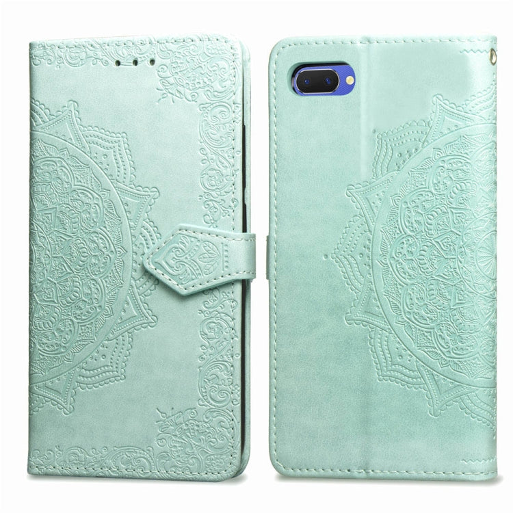 Embossed Mandala Pattern PC + TPU Horizontal Flip Leather Case with Holder & Card Slots, For OPPO A5