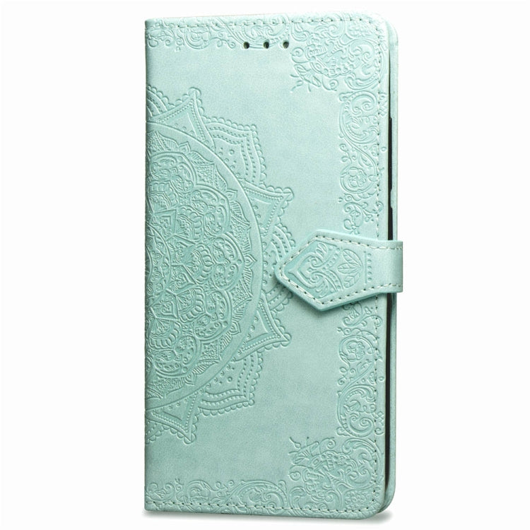 Embossed Mandala Pattern PC + TPU Horizontal Flip Leather Case with Holder & Card Slots, For OPPO A5