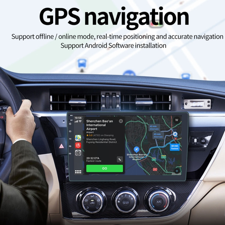S-9090 9 inch HD Screen Car Android Player GPS Navigation Bluetooth Touch Radio, Support Mirror Link & FM & WIFI & Steering Wheel Control, Standard Version+Carplay