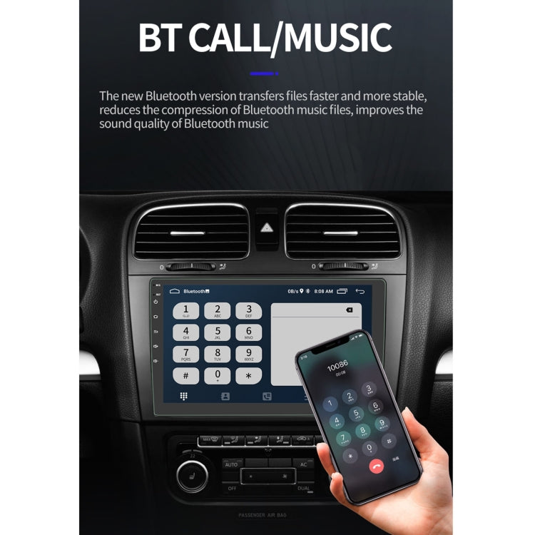 S-9090 9 inch HD Screen Car Android Player GPS Navigation Bluetooth Touch Radio, Support Mirror Link & FM & WIFI & Steering Wheel Control, Standard Version+Carplay