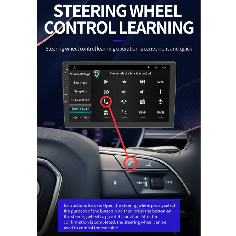 S-9090 9 inch HD Screen Car Android Player GPS Navigation Bluetooth Touch Radio, Support Mirror Link & FM & WIFI & Steering Wheel Control, Standard Version+Carplay