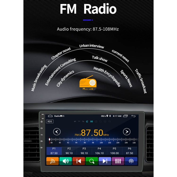 S-9090 9 inch HD Screen Car Android Player GPS Navigation Bluetooth Touch Radio, Support Mirror Link & FM & WIFI & Steering Wheel Control, Standard Version+Carplay