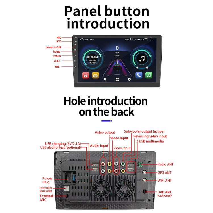 S-9090 9 inch HD Screen Car Android Player GPS Navigation Bluetooth Touch Radio, Support Mirror Link & FM & WIFI & Steering Wheel Control, Standard Version+Carplay