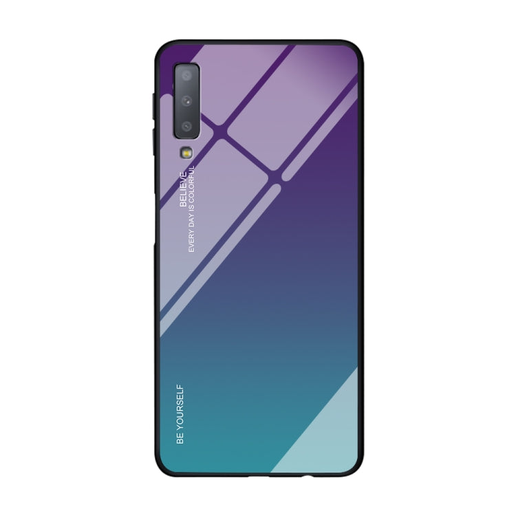 Gradient Color Glass Case, For Galaxy A7 (2018), For Xiaomi Redmi 7A, For Huawei Mate 30 Pro, For Huawei Nova 5, For Huawei P Smart Z, For Huawei Nova 5i, For Galaxy A10s, For Galaxy A80, For OnePlus 7, For OPPO A9 (2020), For OPPO F3, For OPPO F5�����...