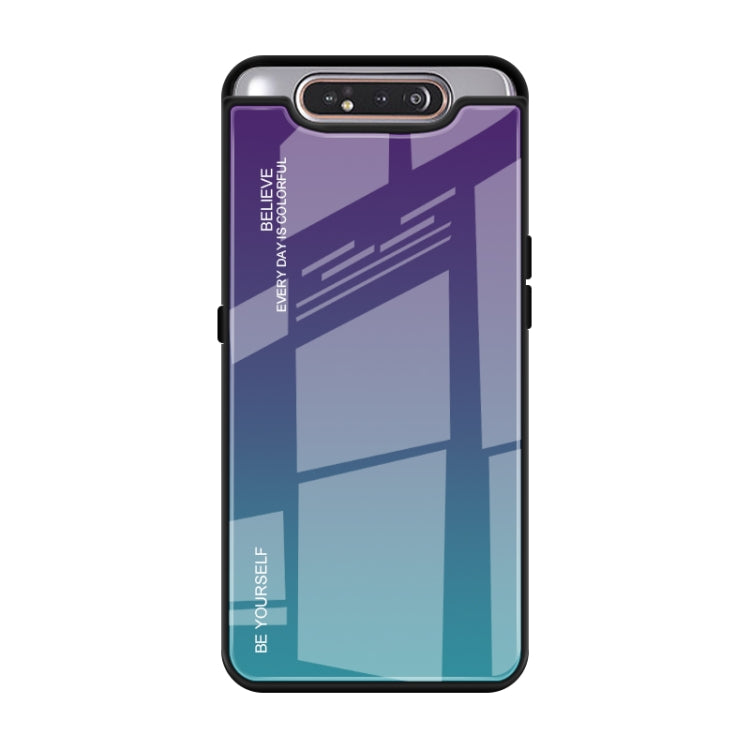 Gradient Color Glass Case, For Galaxy A7 (2018), For Xiaomi Redmi 7A, For Huawei Mate 30 Pro, For Huawei Nova 5, For Huawei P Smart Z, For Huawei Nova 5i, For Galaxy A10s, For Galaxy A80, For OnePlus 7, For OPPO A9 (2020), For OPPO F3, For OPPO F5�����...