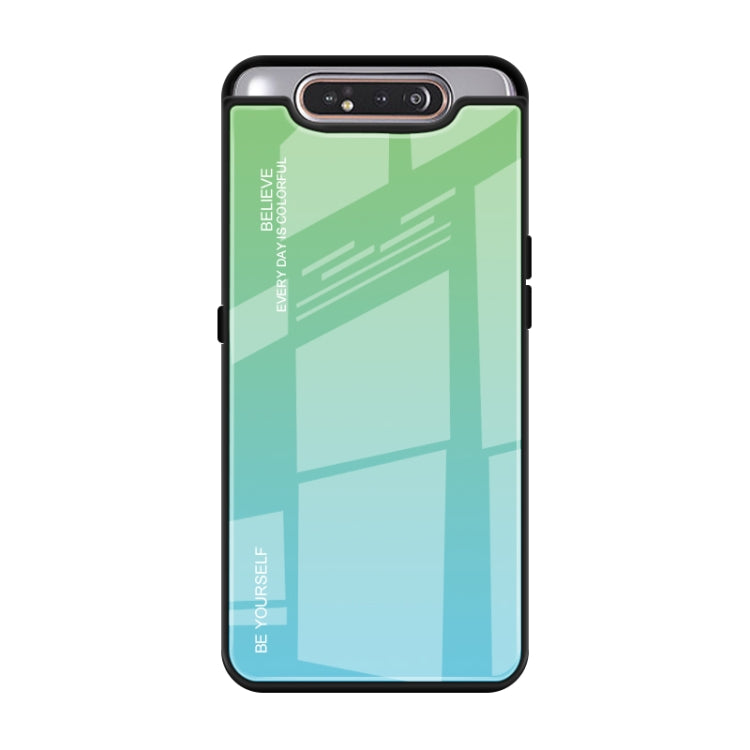 Gradient Color Glass Case, For Galaxy A7 (2018), For Xiaomi Redmi 7A, For Huawei Mate 30 Pro, For Huawei Nova 5, For Huawei P Smart Z, For Huawei Nova 5i, For Galaxy A10s, For Galaxy A80, For OnePlus 7, For OPPO A9 (2020), For OPPO F3, For OPPO F5�����...