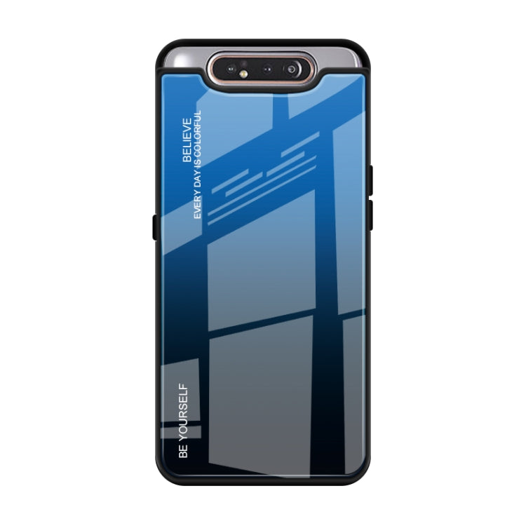 Gradient Color Glass Case, For Galaxy A7 (2018), For Xiaomi Redmi 7A, For Huawei Mate 30 Pro, For Huawei Nova 5, For Huawei P Smart Z, For Huawei Nova 5i, For Galaxy A10s, For Galaxy A80, For OnePlus 7, For OPPO A9 (2020), For OPPO F3, For OPPO F5�����...